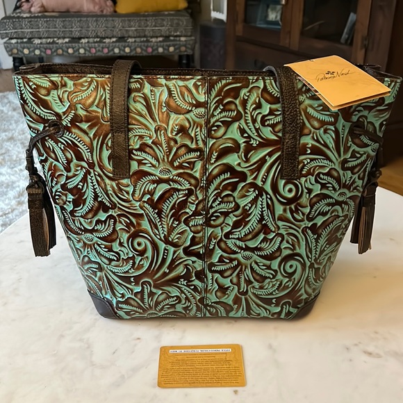 Patricia Nash Bags Patricia Nash Turquoise Tooled Leather Kemble